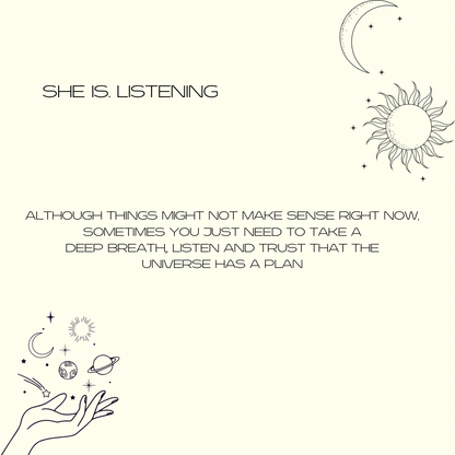 SHE IS. listening tee